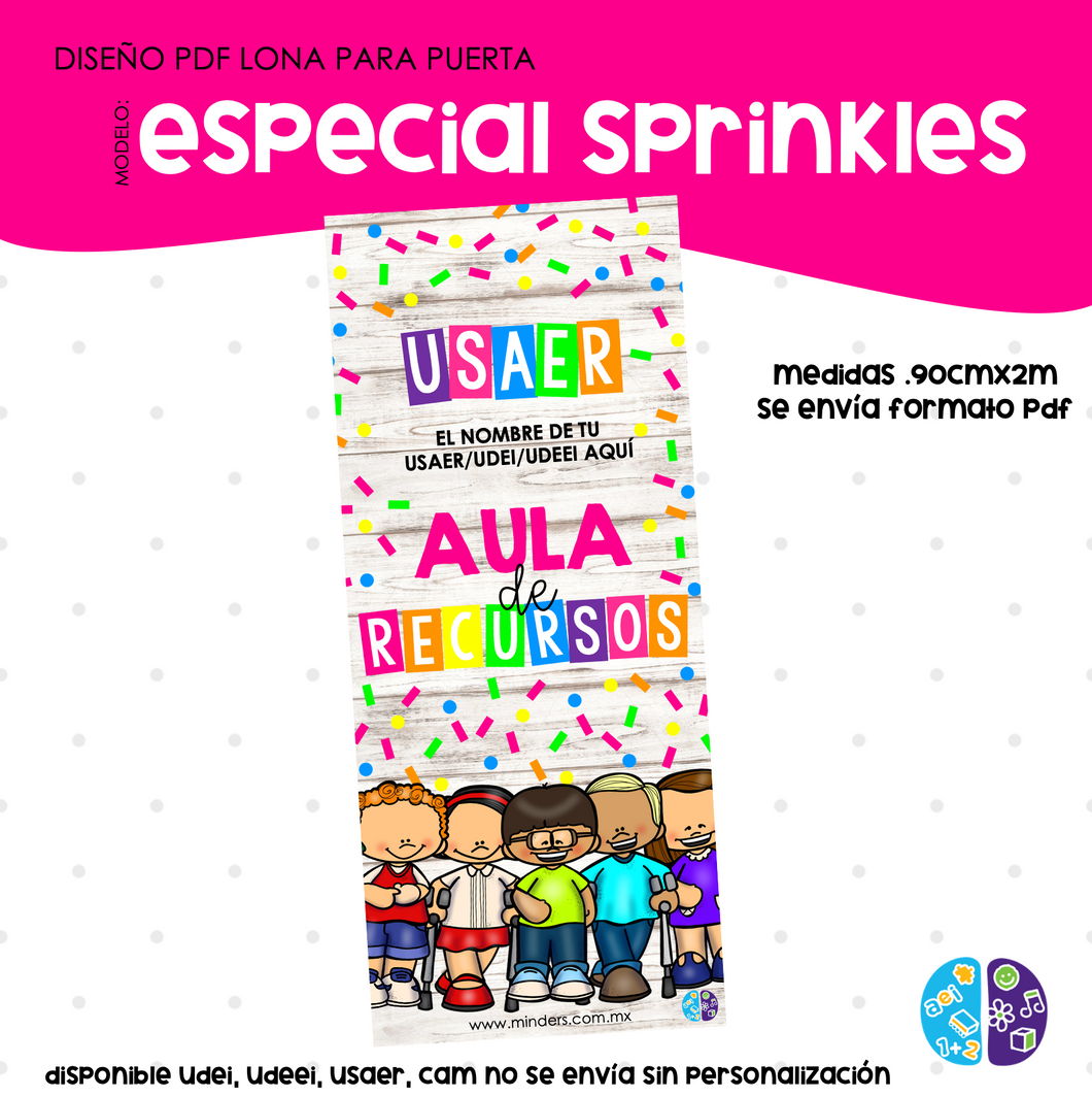Diseño Lona Educación Especial Sprinkles