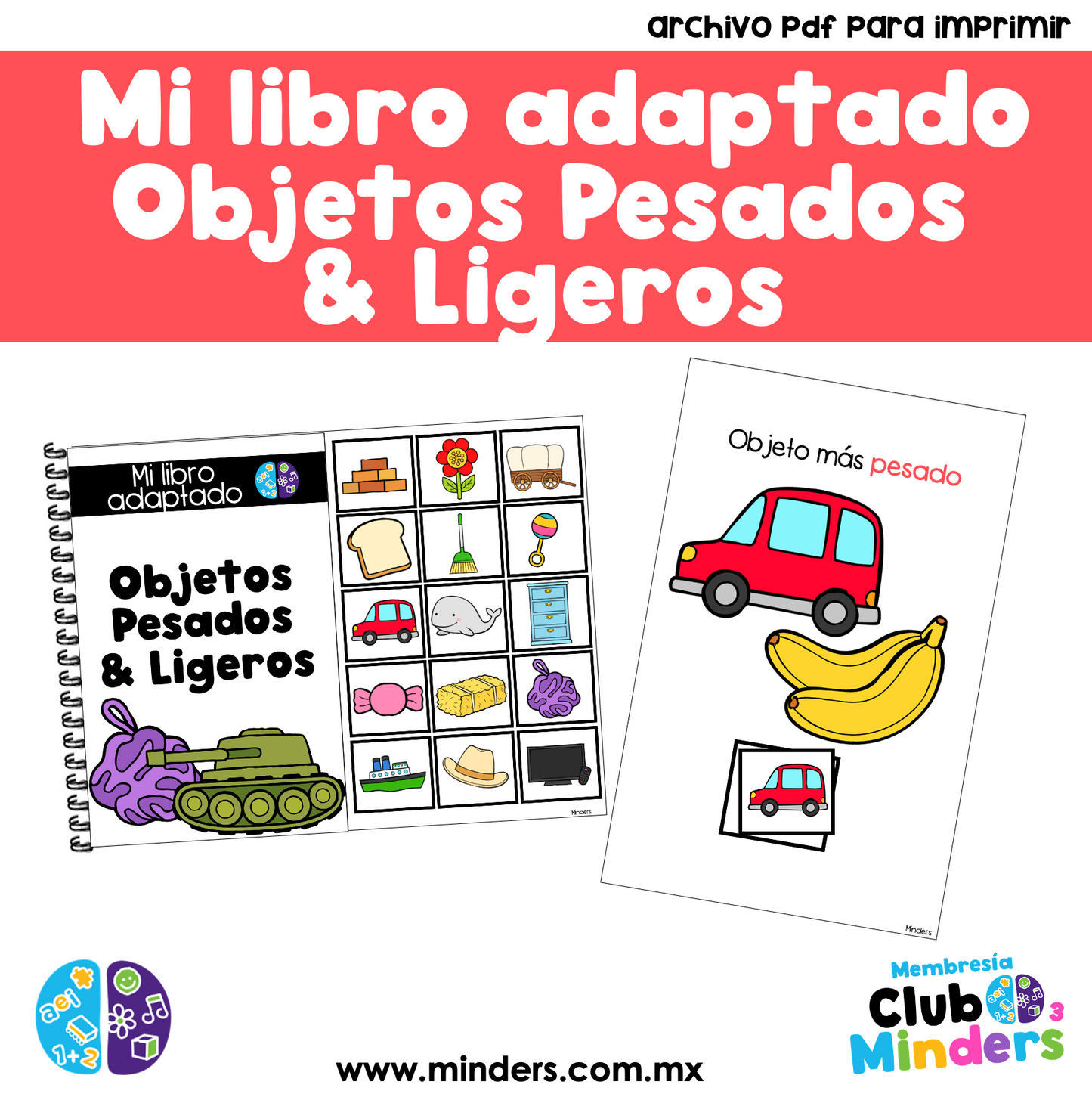 Mi libro adaptado - Objetos Pesados y Ligeros