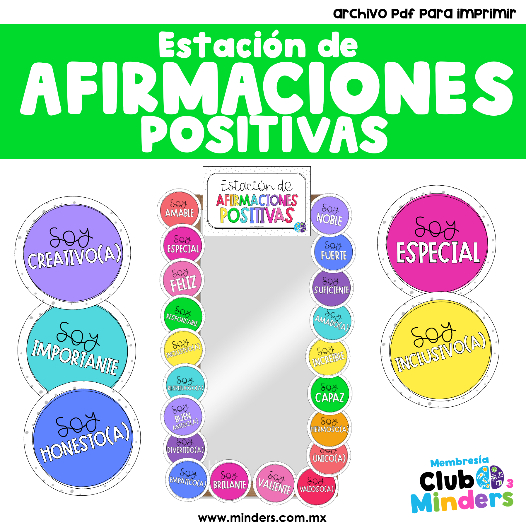 Estación de Afirmaciones Positivas Mindersmx