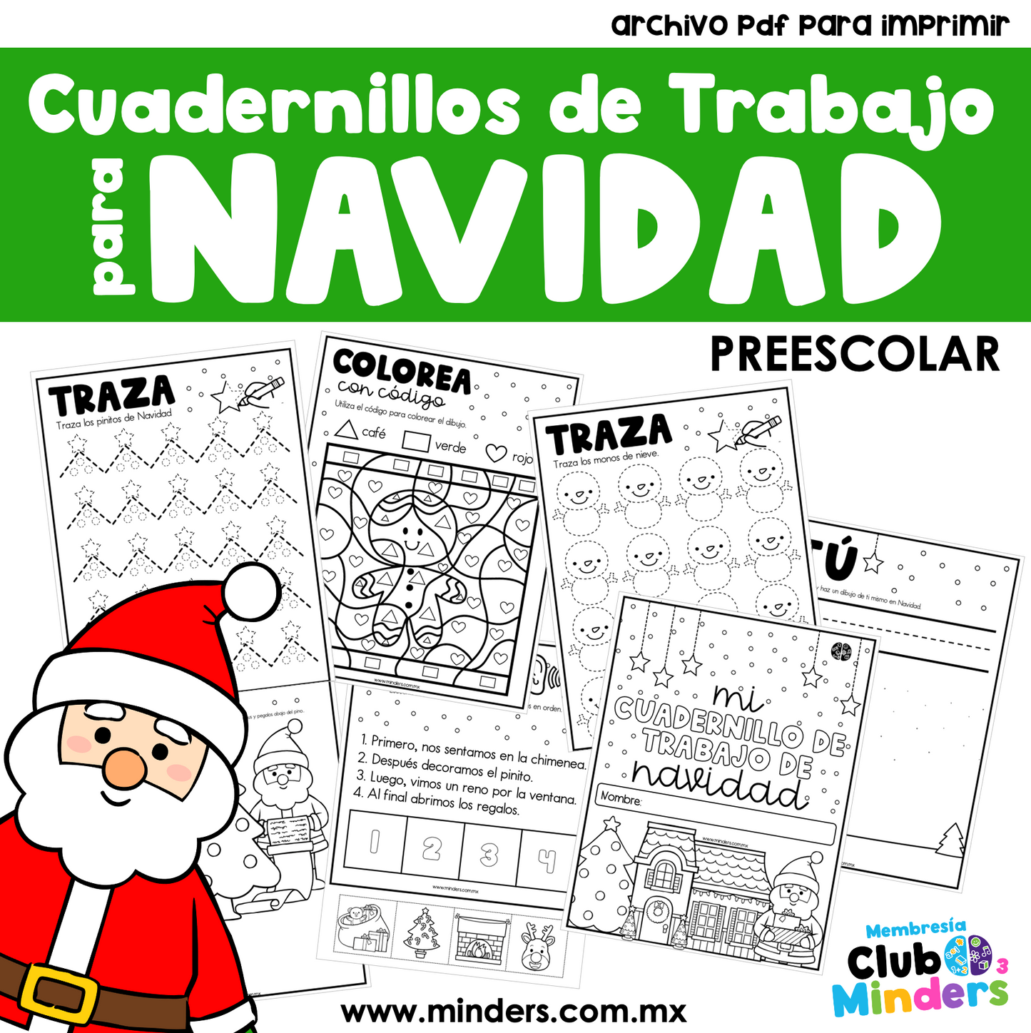 Cuadernillo de trabajo para Navidad Nivel Preescolar