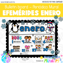 Cargar imagen en el visor de la galería, Bulletin board / Periódico mural Efemérides de Enero 2026