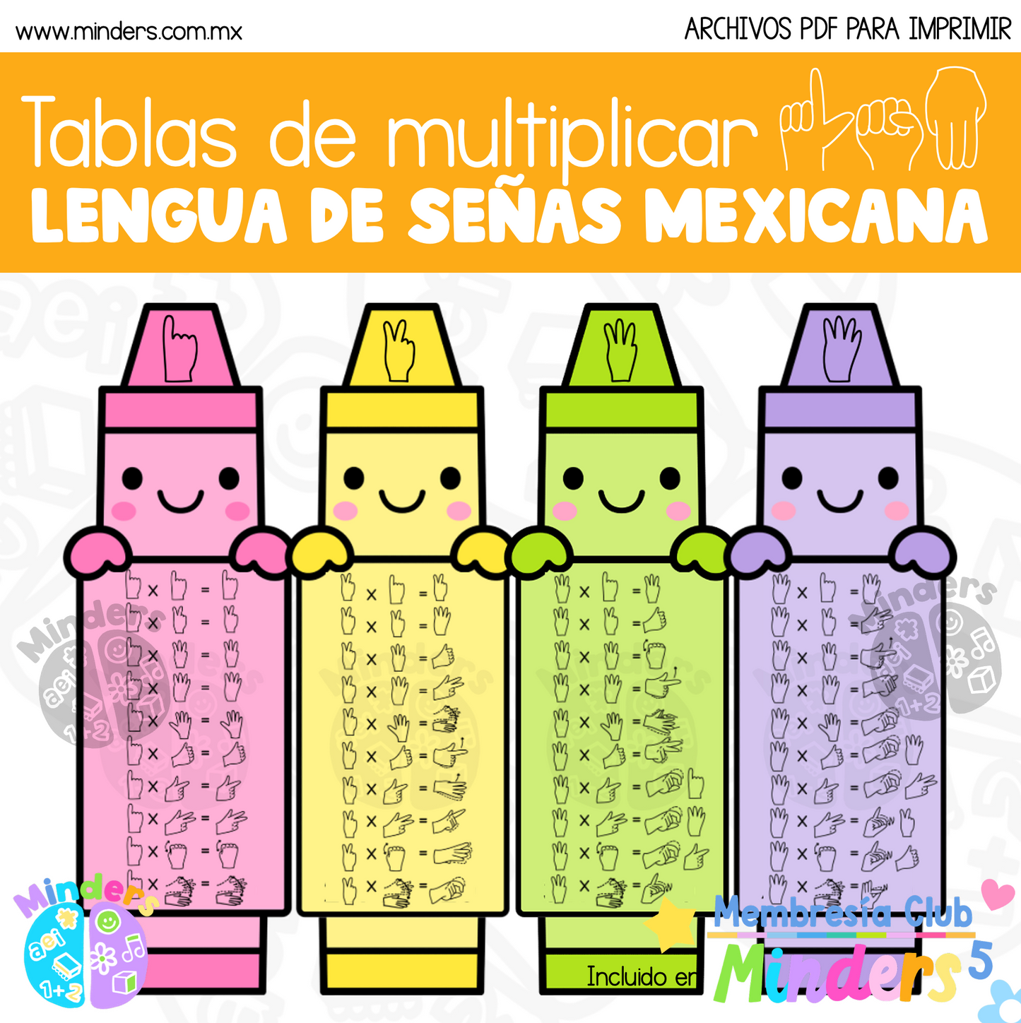Tablas de Multiplicar Gigantes – LSM Lengua de Señas Mexicana