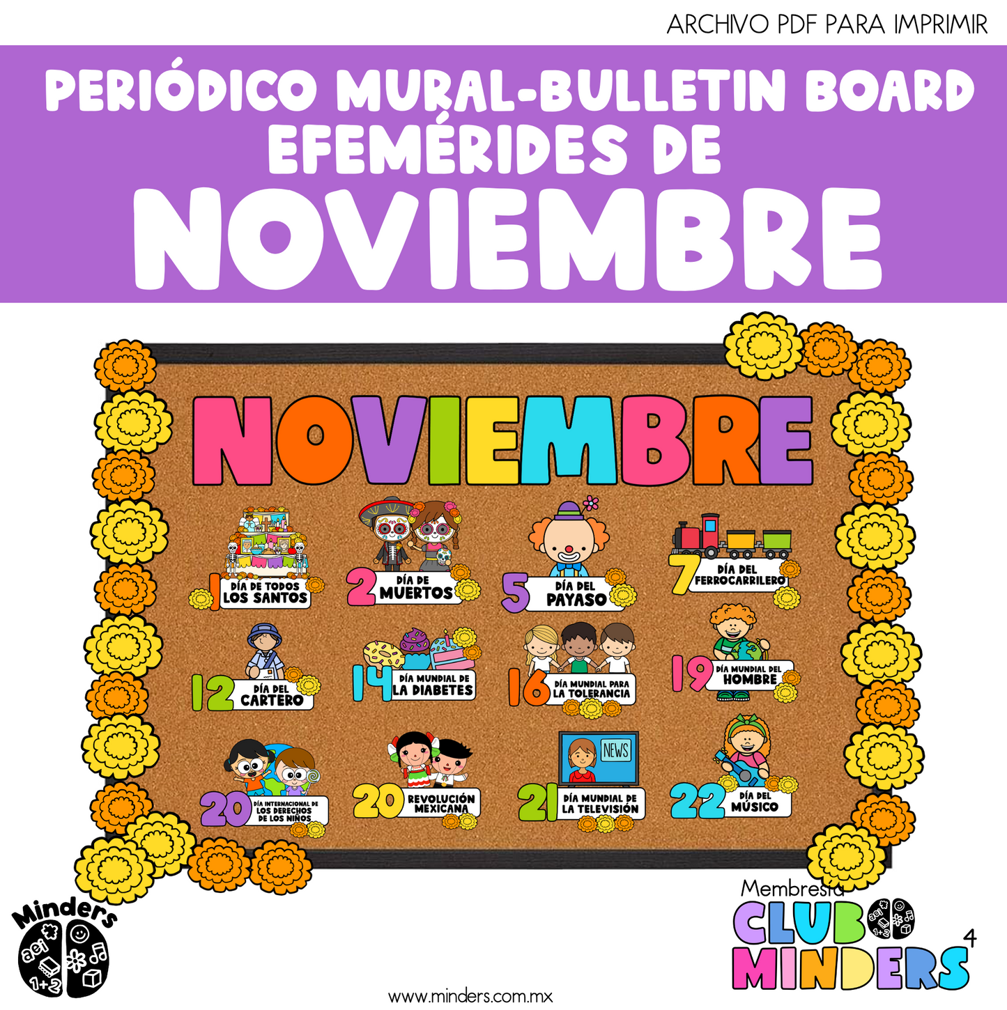 Bulletin Board - Wall Newspaper November Anniversaries