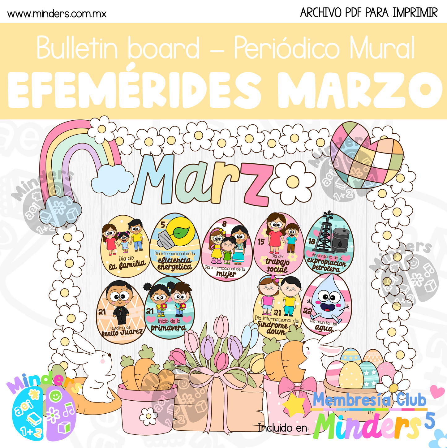 Bulletin board - Periódico Mural Efemérides Marzo