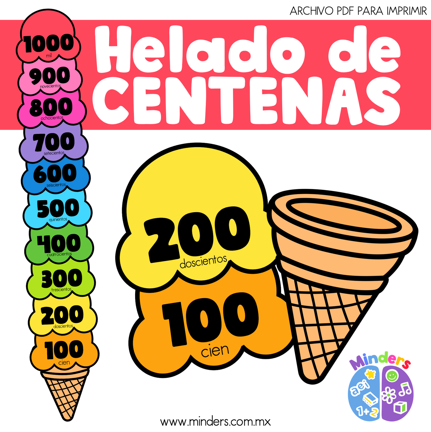 Helado de centenas