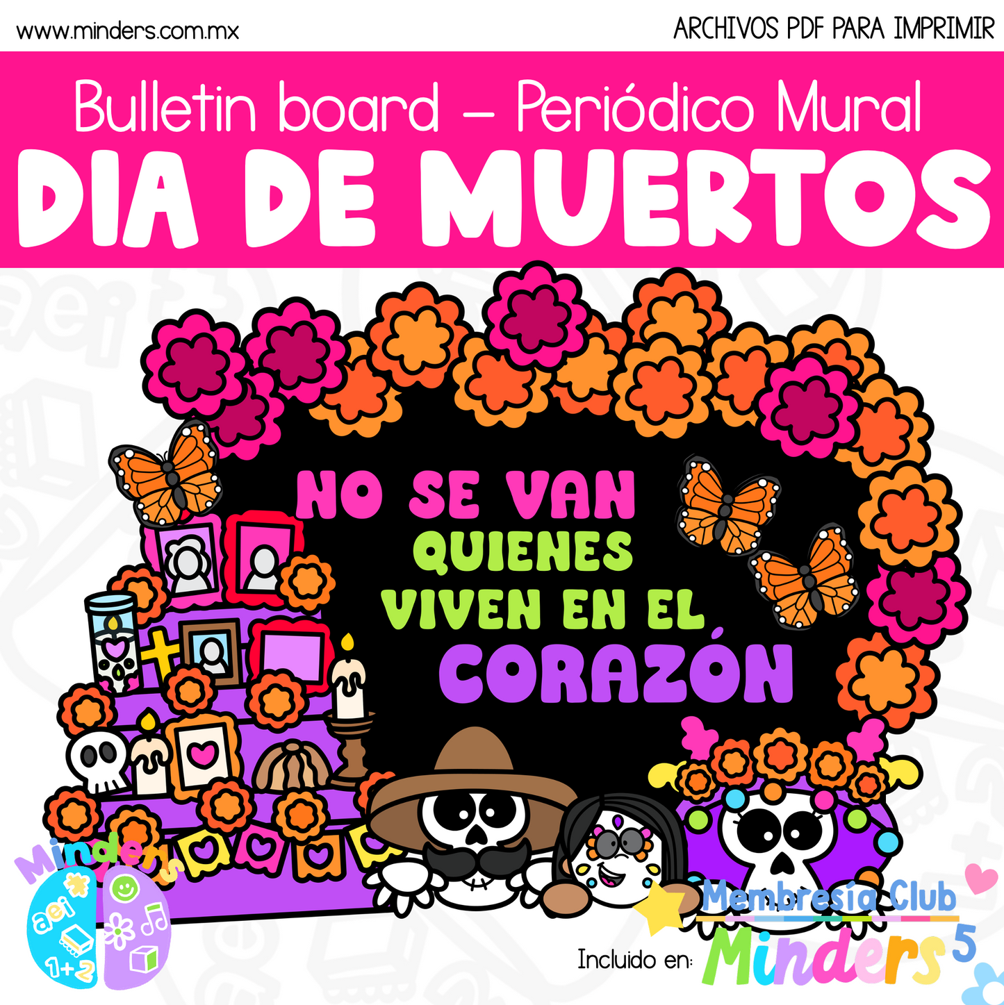 Bulletin board - Mural Día de muertos