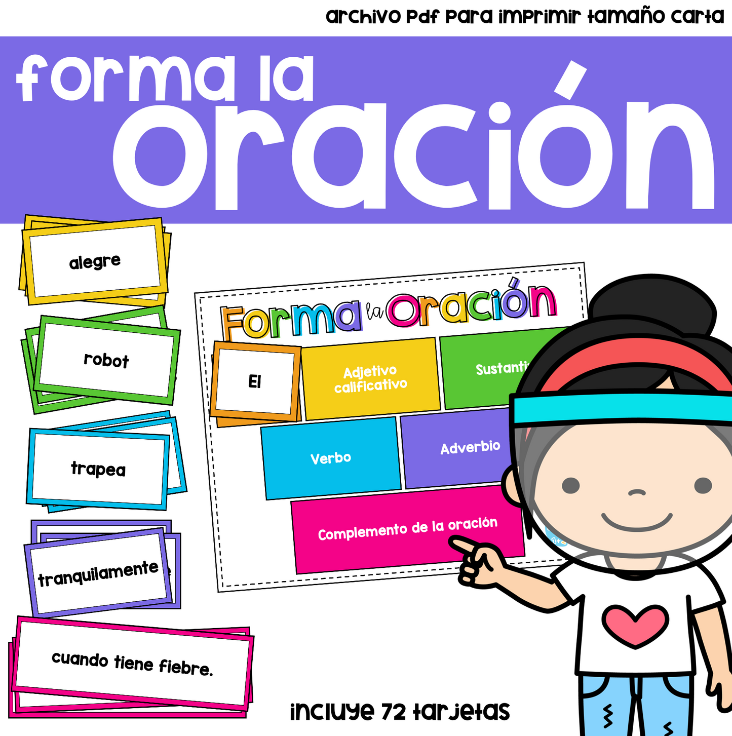 Forma la oración - Material para hacer enunciados