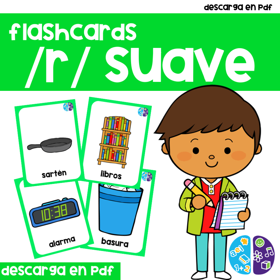 Soft R Word Cards - R words in spanish