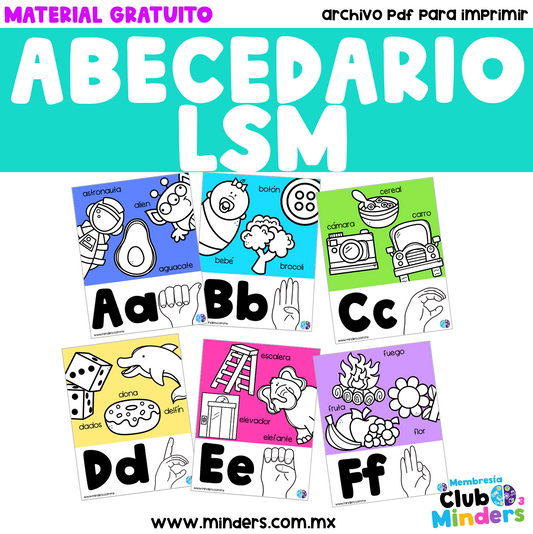 Abecedario LSM - Material Gratuito