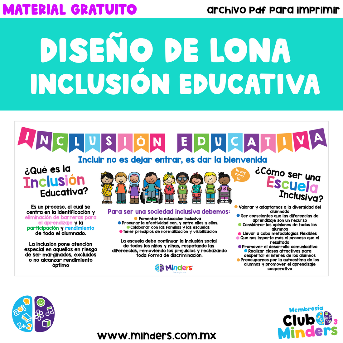 Diseño Lona Inclusión Educativa