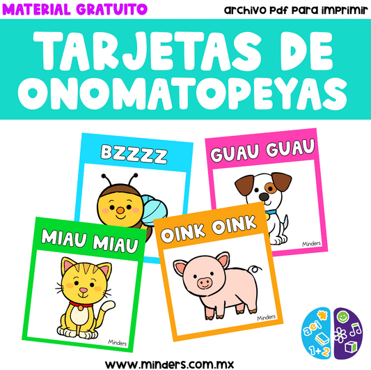 Tarjetas de Onomatopeyas - Material Gratuito
