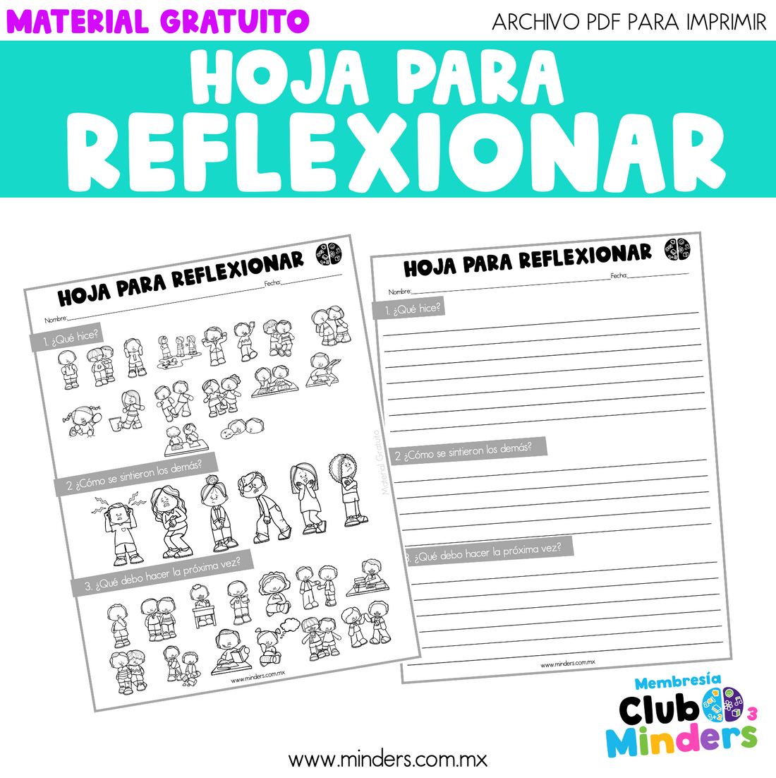 Hoja para reflexionar