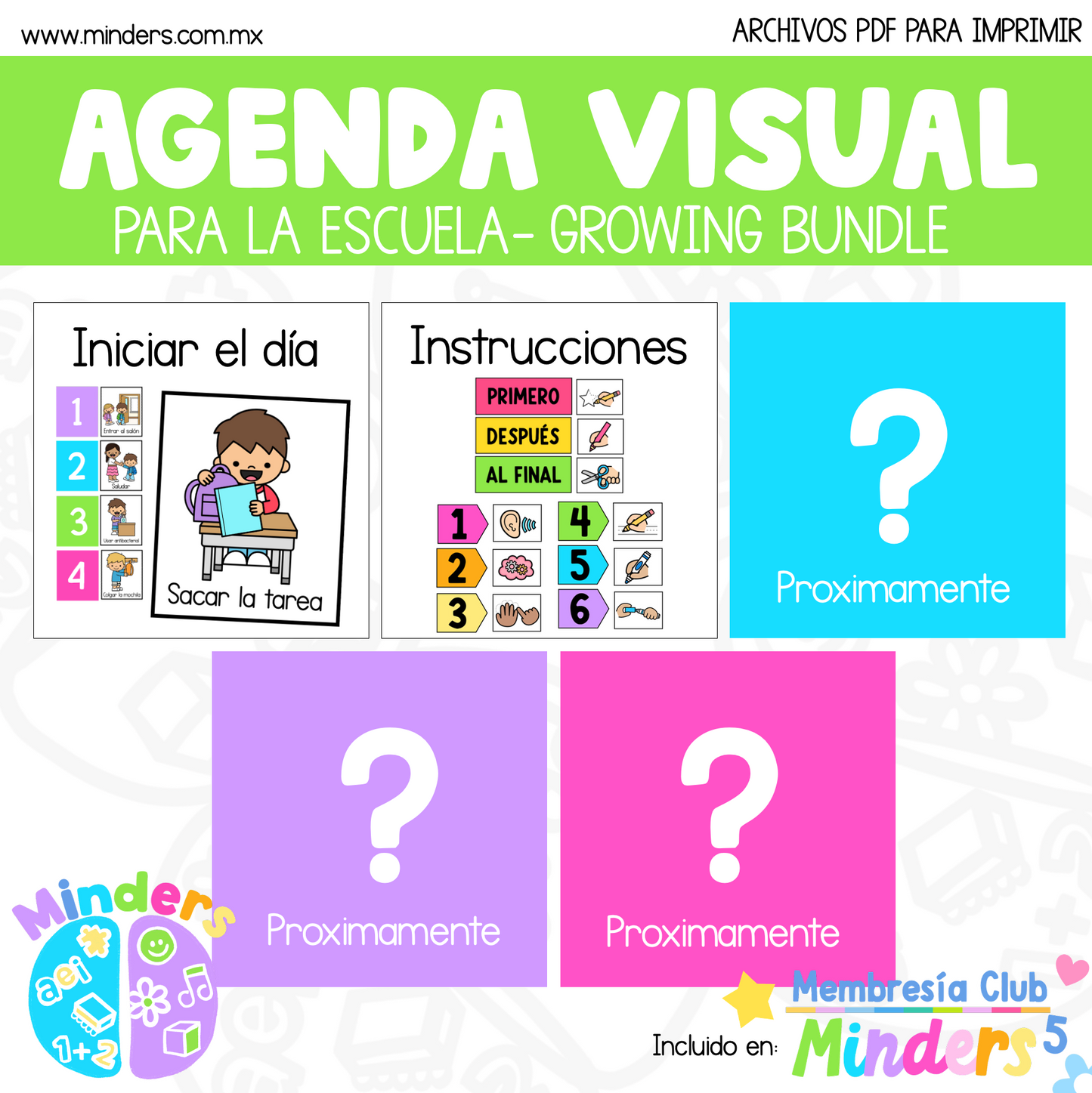Agenda Visual para la Escuela – Growing Bundle
