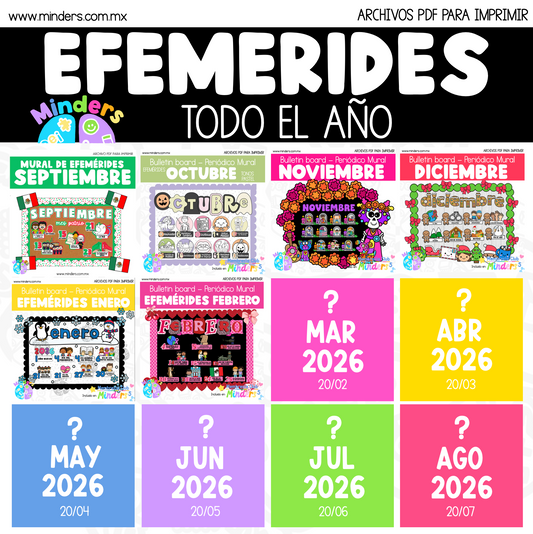 Murales Efemérides para todo el año - Growing Bundle