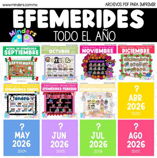 Murales Efemérides para todo el año - Growing Bundle