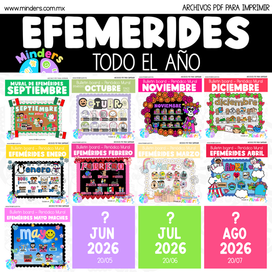 Murales Efemérides para todo el año - Growing Bundle