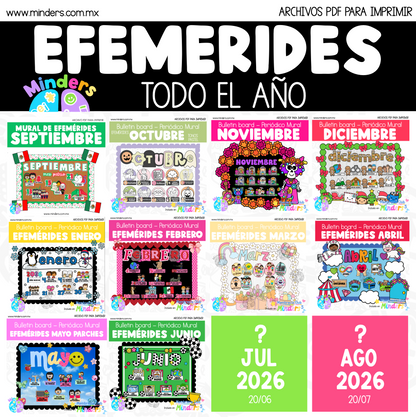 Murales Efemérides para todo el año - Growing Bundle