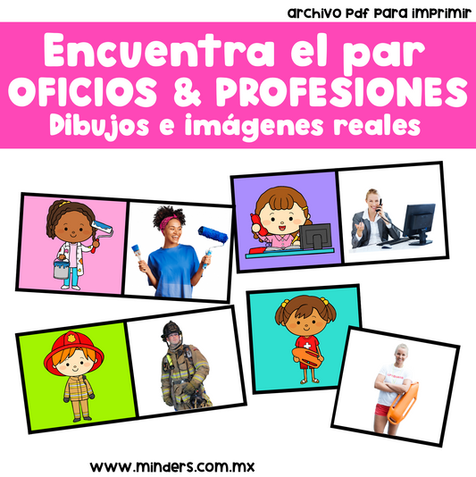 Encuentra el Par Oficios y Profesiones con Imágenes Reales