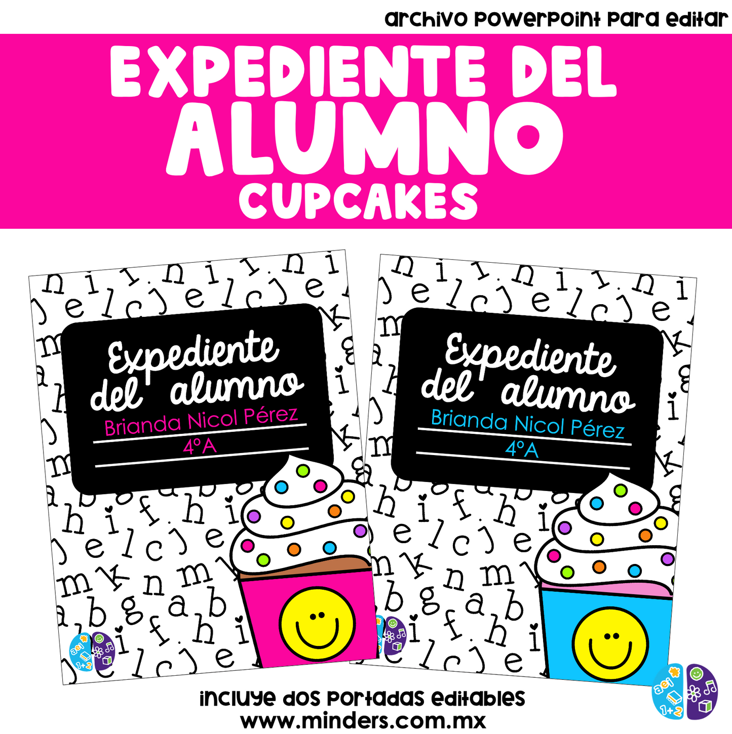 Student File Cover Cupcakes