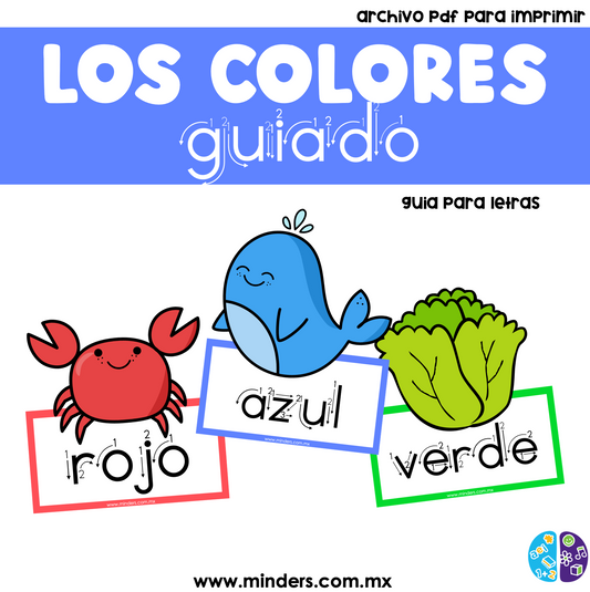 Los Colores letras guiadas