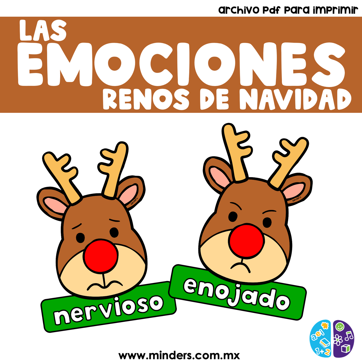 Las Emociones Modelo Renos de Navidad