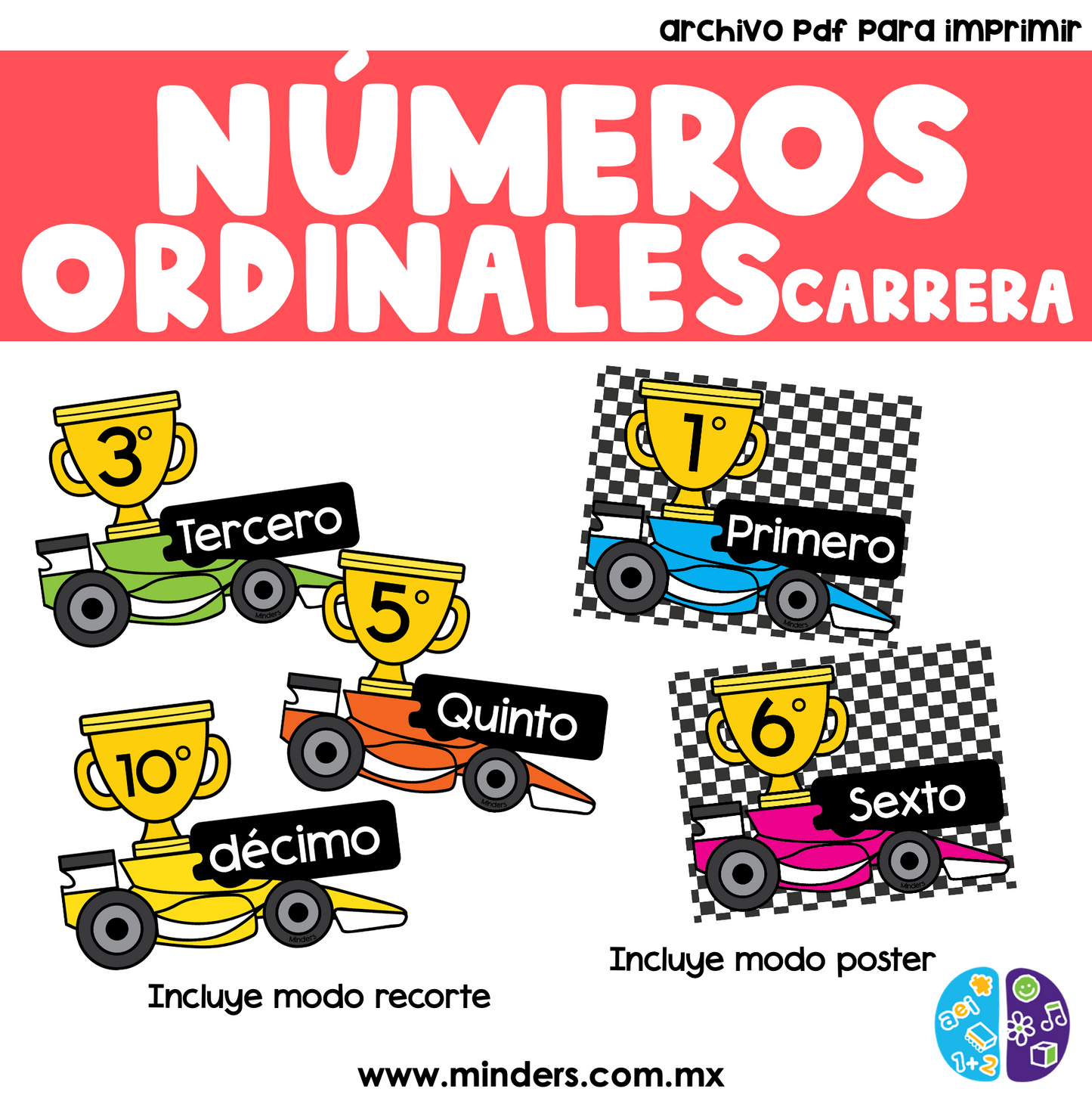 Números Ordinales Modelo Carrera