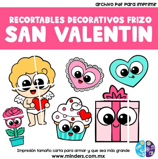 Recortables Decorativos Frizo de San Valentin