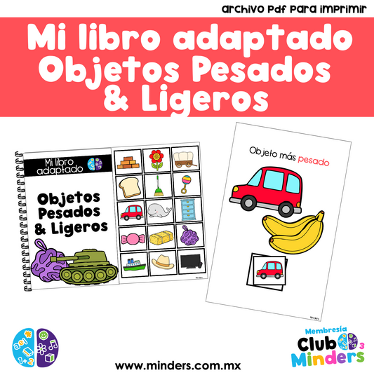 Mi libro adaptado - Objetos Pesados y Ligeros