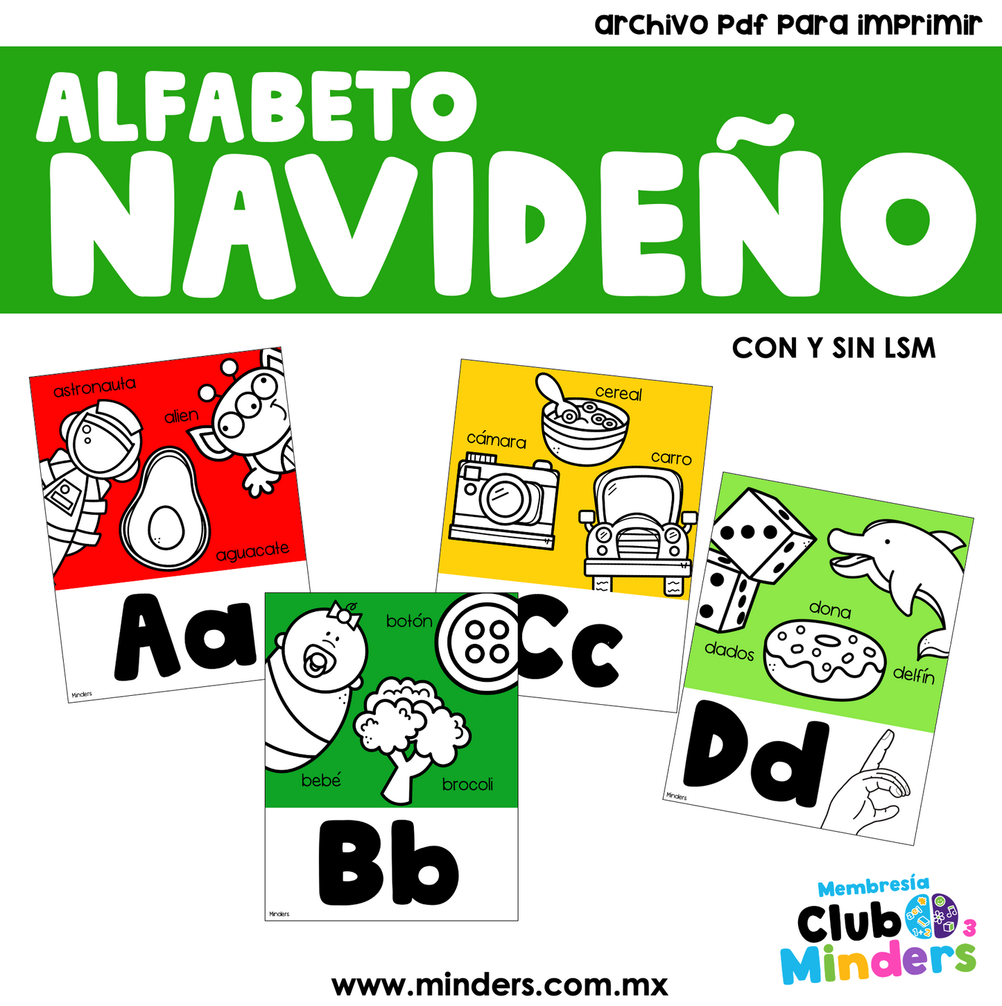 Christmas Alphabet with and without LSM