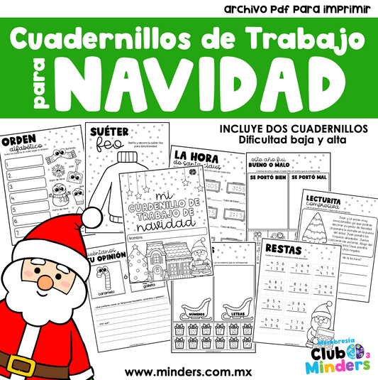Cuadernillos de trabajo para Navidad