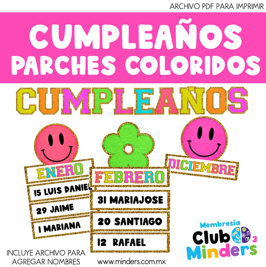Cumpleaños Parches Coloridos