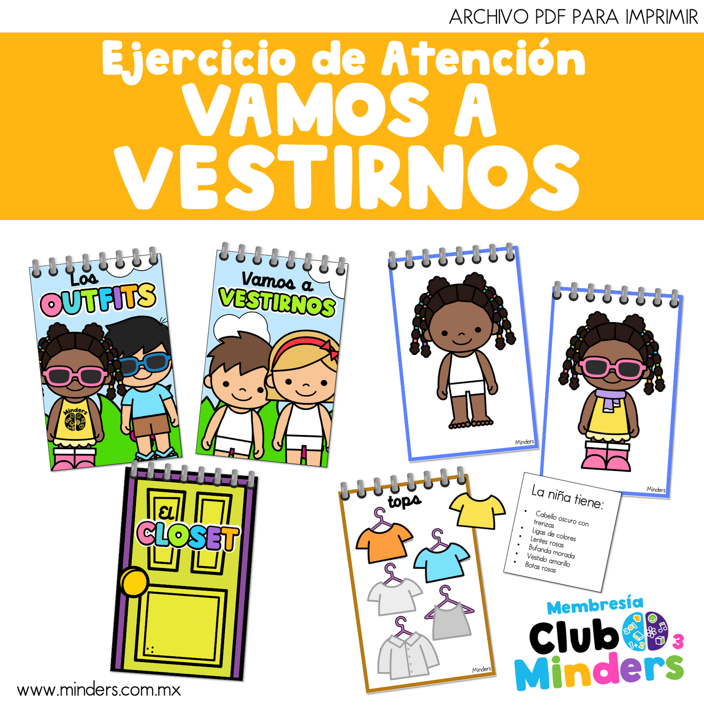 Ejercicio de Atención - Vamos a vestirnos!