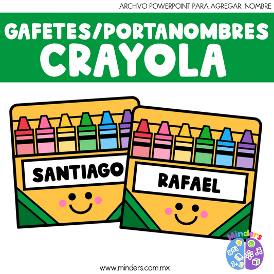 Gafetes - portanombres Crayola editable