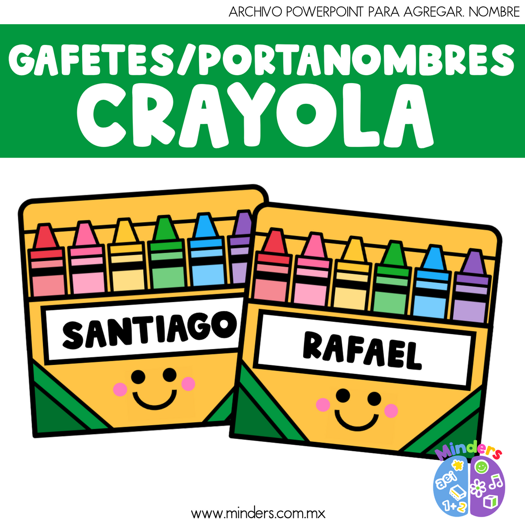 Crayola editable name badges