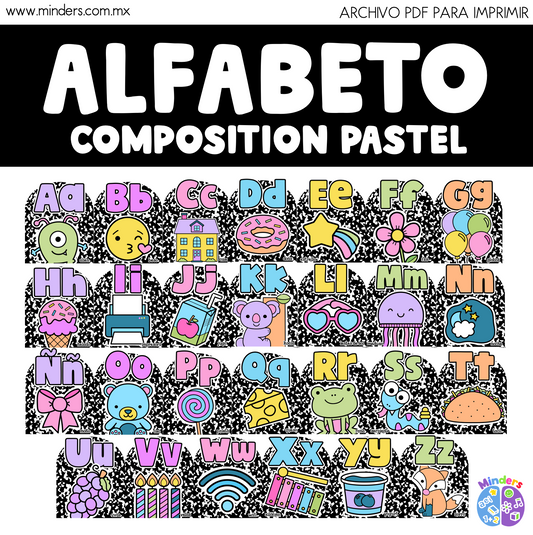 Alphabet Composition Pastel
