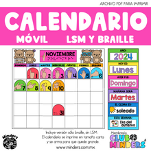 Load image into Gallery viewer, LSM and Braille Mobile Calendar
