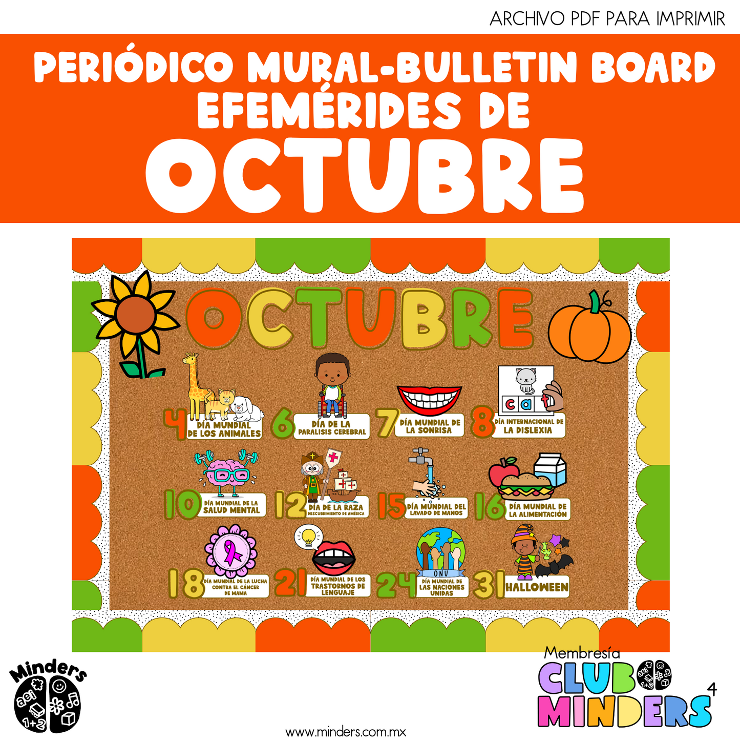 Bulletin Board - Periódico mural Efemérides de Octubre