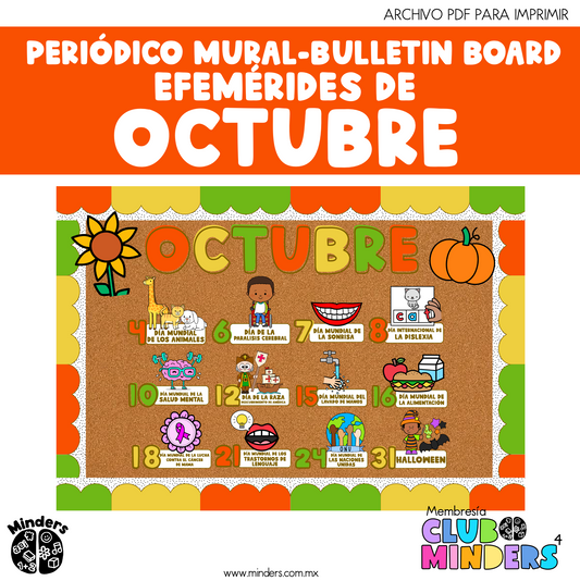 Bulletin Board - Periódico mural Efemérides de Octubre