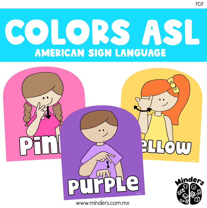Sign Language Primary Color ASL Colors (American Sign Language) – Mindersmx