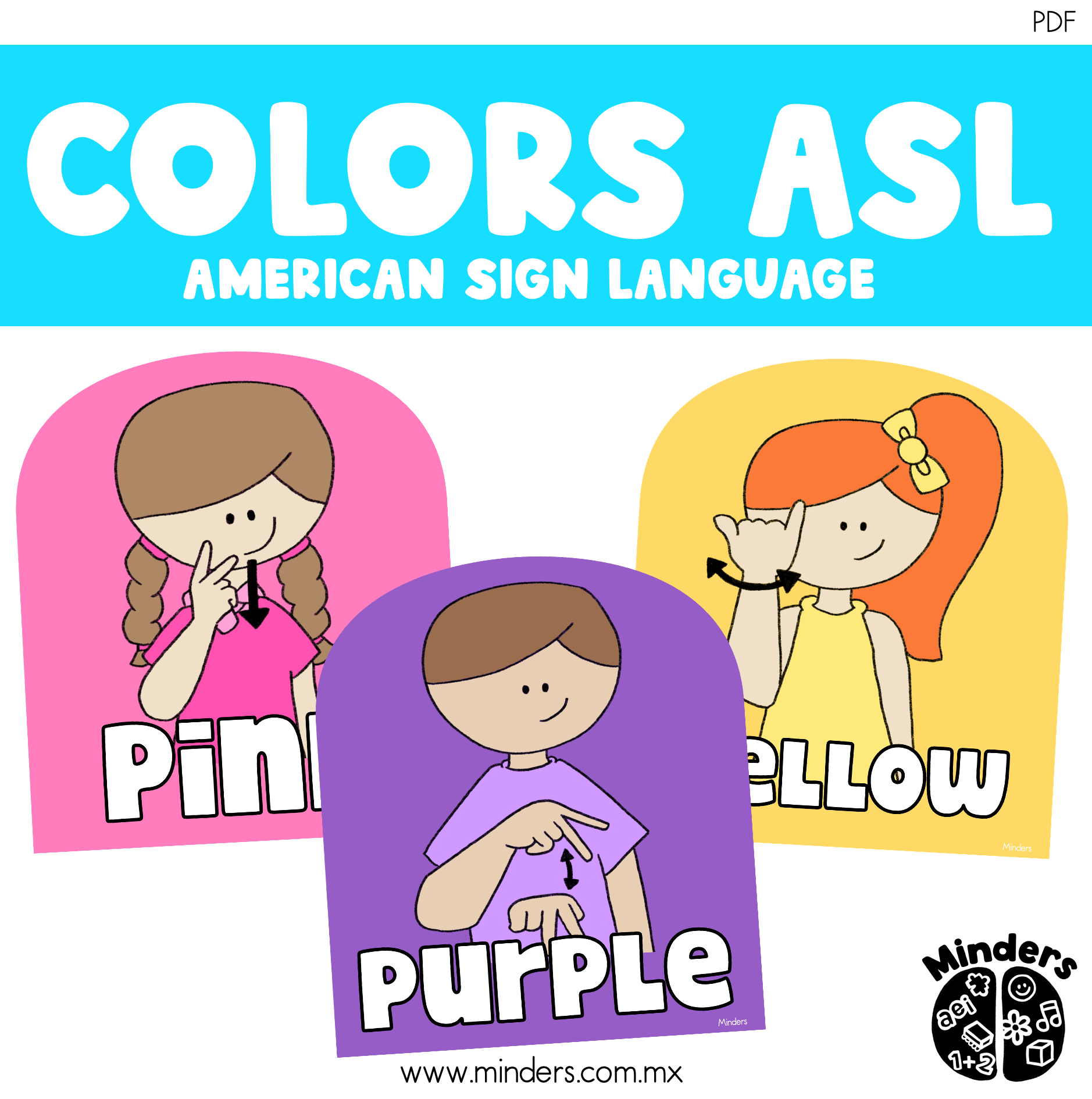 ASL Colors (American Sign Language) – Mindersmx
