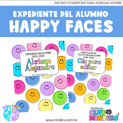 Happy Faces Student File Cover