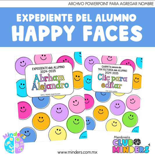 Portada Expediente del Alumno Happy Faces