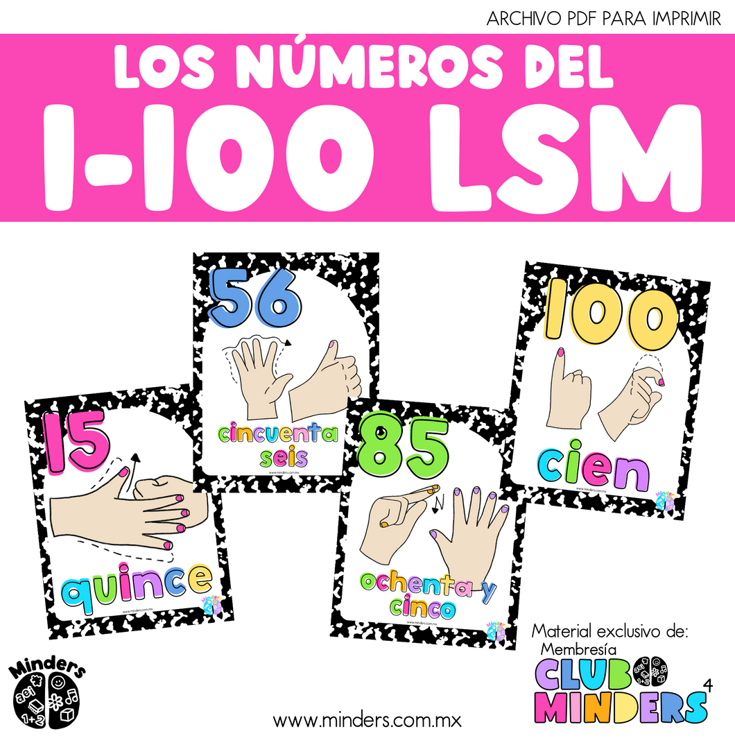 Numbers from 1 to 100 LSM Composition - EXCLUSIVE CLUB MINDERS 4