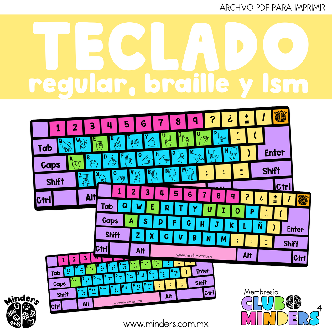 Regular, Braille and LSM keyboard