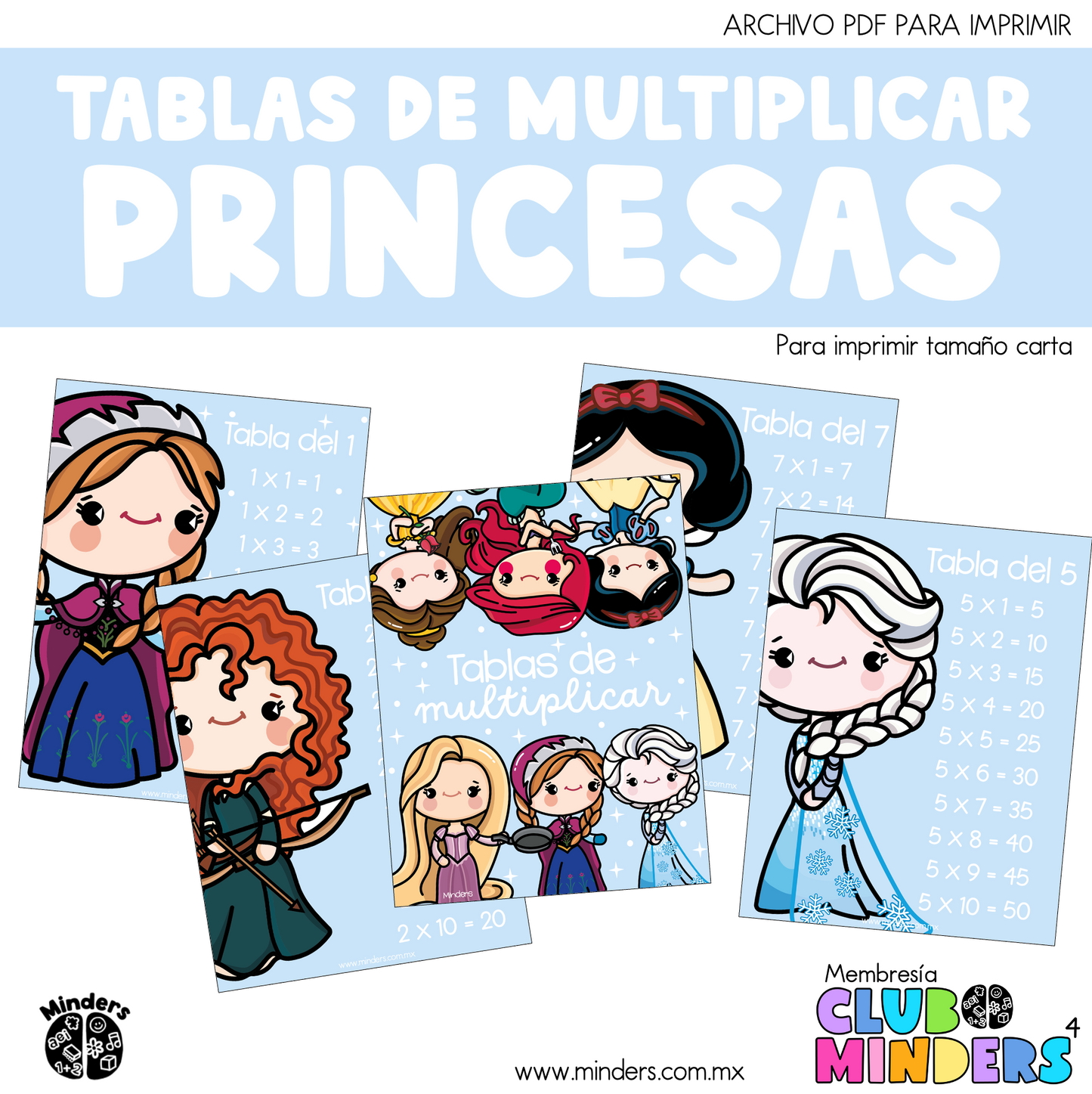 Princess Multiplication Tables