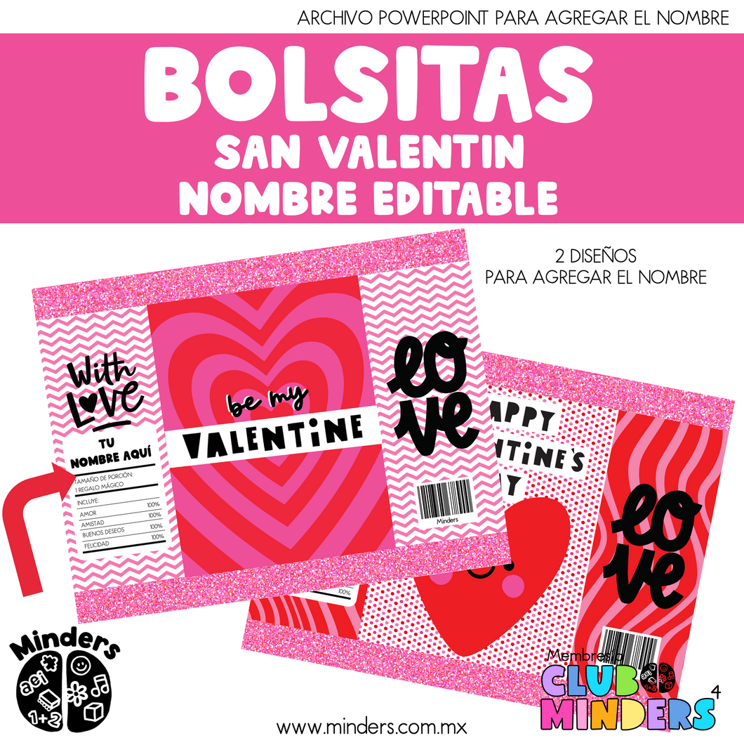 Valentine's Day Bags - Editable