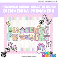 Load image into Gallery viewer, Periódico Mural - Bulletin board Bienvenida Primavera
