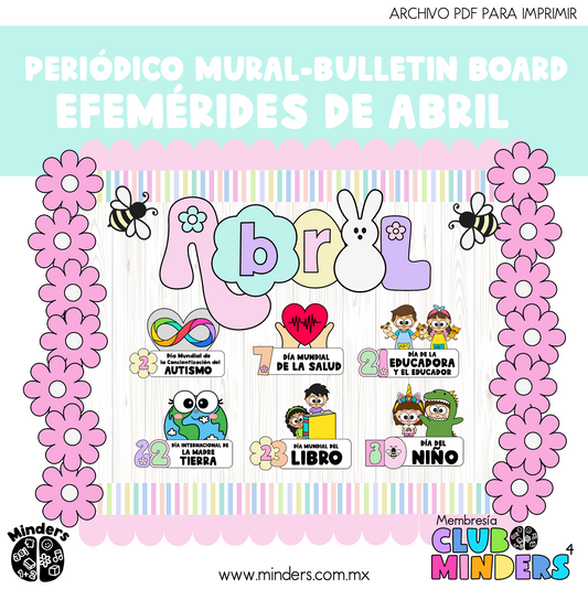 Bulletin board - periódico mural de Abril