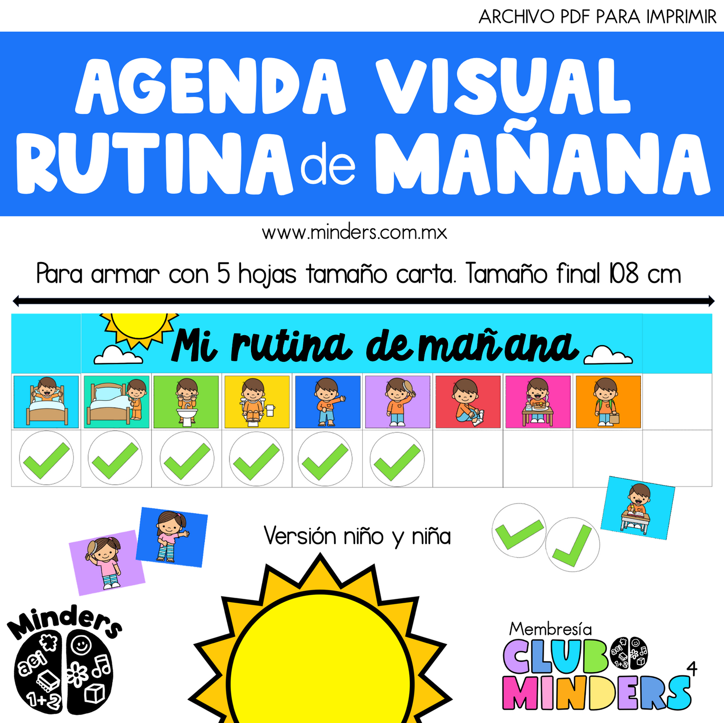 Agenda visual - Mi rutina de mañana