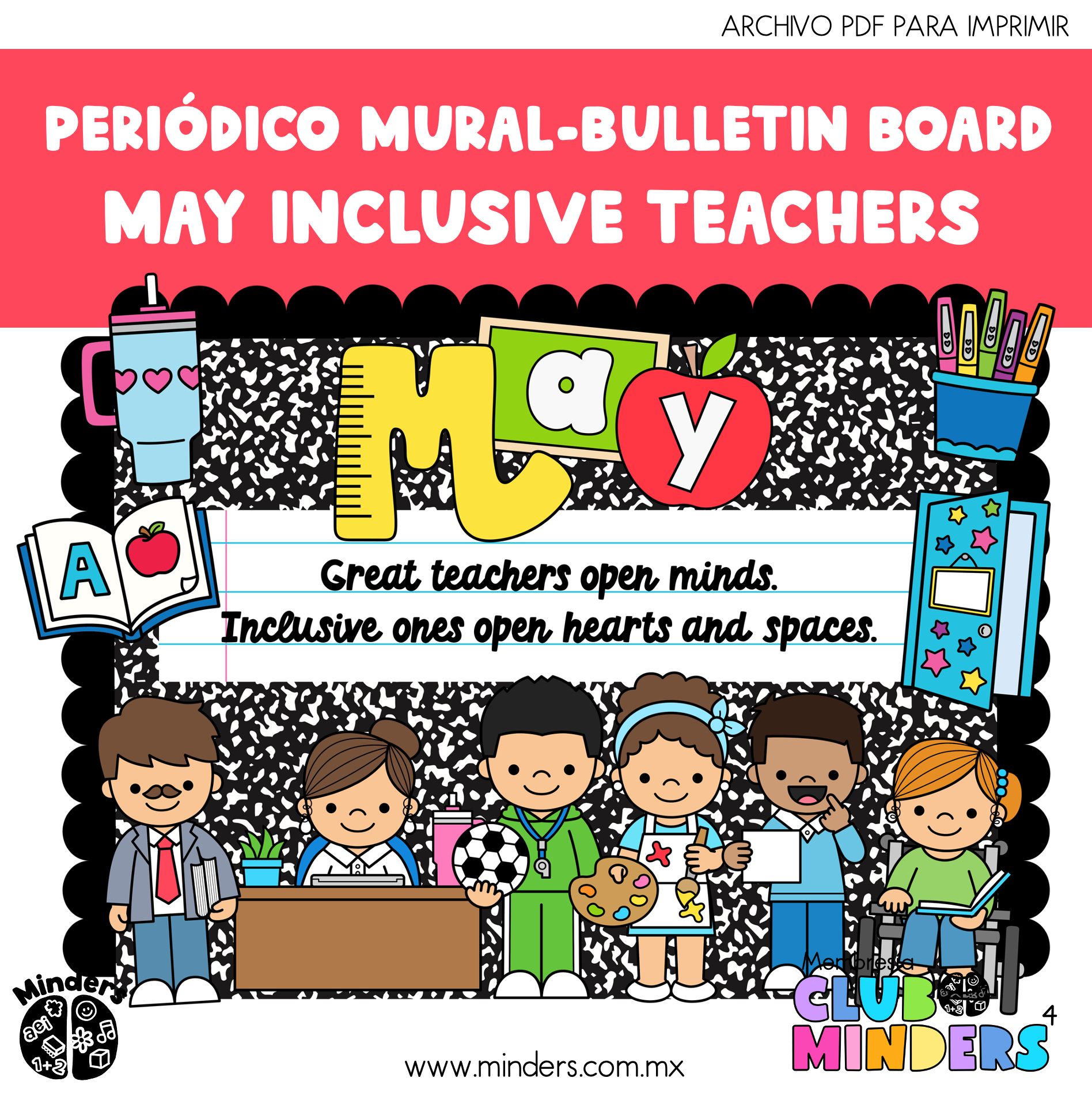 Bulletin board: May - Inclusive teachers – Mindersmx